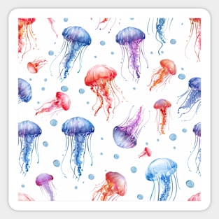 Colorful Jellyfish Pattern Sticker